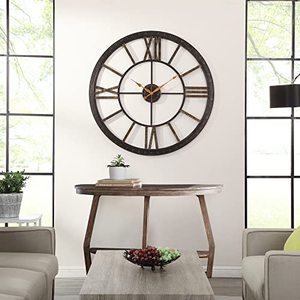 lot 27103 image: FirsTime & Co. Big Time Wall Clock, 40, Oil Rubbed Bronze Plastic