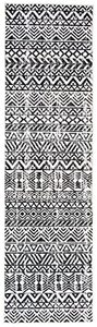 lot 27118 image: Rugshop Distressed Boho Machine Washable Stain Resistant Non-Shed Eco Friendly Non Slip Runner Rug 2 x 7 Gray