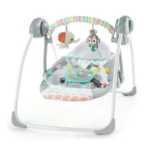 lot 27122 image: Bright Starts Whimsical Wild Portable Swing