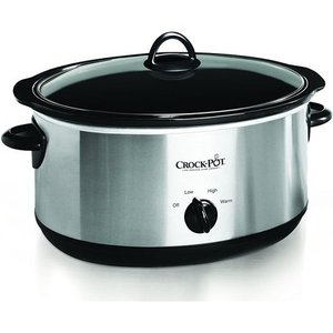 lot 27126 image: Crock-pot Oval Manual Slow Cooker, 8 quart, Stainless Steel (SCV800-S)