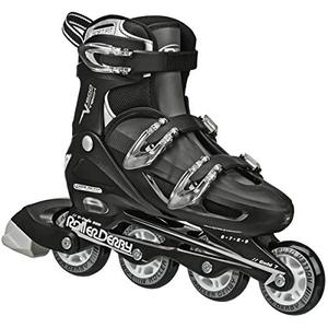 lot 28205 image: Roller Derby V-Tech 500 Inline Skates with Adjustable Sizing for kids, teens, and adults, Large (6-9), Black
