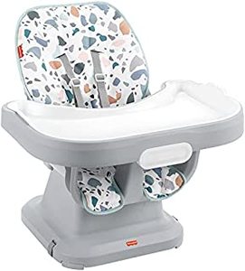 lot 28209 image: Fisher-Price SpaceSaver Simple Clean High Chair  Pacific Pebble, Portable Infant-to-Toddler Dining Chair and Booster seat with Easy Clean up Features (B09B92JF1X)
