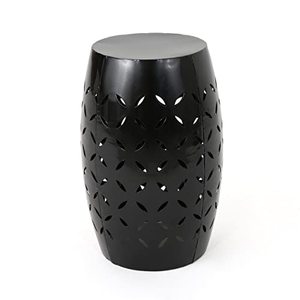 lot 28220 image: Christopher Knight Home 303761 Lilac Dione Outdoor 12 Iron Side Table, Black