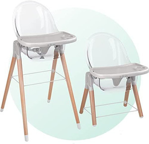lot 28234 image: Children of Design 6 in 1 Deluxe High Chair for Babies & Toddlers, Modern Safe & Compact Baby Highchair, Easy to Clean, Removable Tray, Easy to Assemble, 6 Options 3 Seat Positions 2 Heights 1 Chair