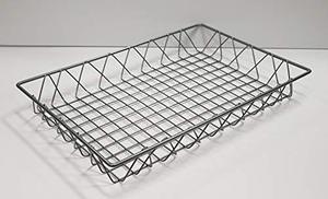 lot 28268 image: G.E.T. Enterprises WB-953-SV 18 x 12 Rectangular Wire Pastry Basket, Metal