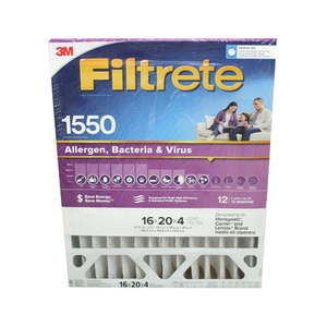 lot 28271 image: 3M Filtrete 1550 Allergen Bacteria & Virus 16x20x4 Single Filter