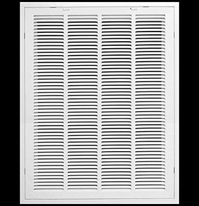 lot 28279 image: 20 X 30 Return Air Filter Grille - Filter Included - Easy Plastic Tabs for Removable FaceDoor - HVAC Vent Duct Cover, White  (21.75w X 31.75h)