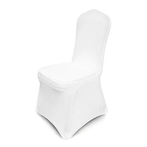 lot 28719 image: VEVOR 100 Pcs White Chair Covers Polyester Spandex Chair Cover Stretch Slipcovers for Wedding Party Dining Banquet Flat-Front Chair Covers