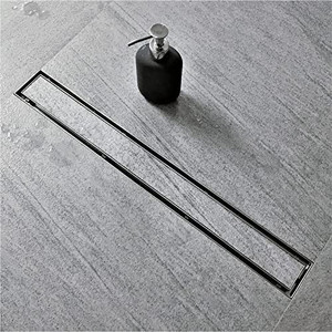 lot 28727 image: Neodrain 24 Inch Linear Shower Drain with Tile Insert Grate, Professional Brushed 304 Stainless Steel Rectangular Shower Floor Drain Manufacturer, Floor Shower Drain