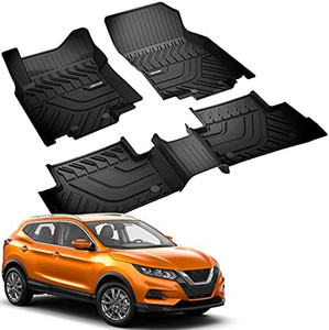 lot 28738 image: KEYOOG Compatible for 2017-2021 Nissan Rogue Sport (No Rogue or Select Models), All Weather Special Black TPE Car Floor Mats Interior Accessories Includes 1st and 2nd Row