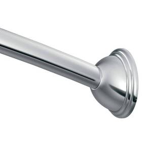 lot 28741 image: Moen Chrome Adjustable Curved Shower Rod