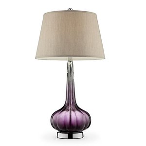 lot 28749 image: Ore International K-5709 30 Mulberry Glass Table Lamp, Purple