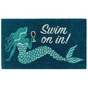 lot 53360 image: LioraManneNatura Door Mat - Novelty Designs, Durable Natural Coir & Vinyl Back, Long Lasting Color, Foyers, Porches, Patios & Decks, Ocean, 16 x 26