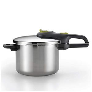 lot 53374 image: T-fal Pressure Cooker, Stainless Steel Cookware, Dishwasher Safe, 15-PSI Settings, 6.3-Quart, Silver, Model P25107