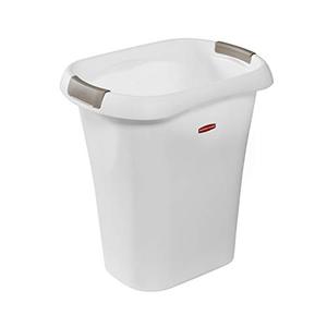 lot 53407 image: Rubbermaid Open Top White Waste Basket, 5.3 Gallon Trash Can, for Kitchen Home Office Use, No Lid