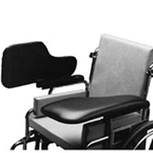 lot 53409 image: The Aftermarket Group - TAGAC010022 Wheelchair Half Lap Tray, Black Padded Vinyl, Flip-Up Hardware, Right, TAG010022