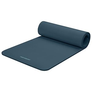 lot 53413 image: Retrospec Solana Yoga Mat 12 Thick wNylon Strap for Men & Women - Non Slip Excercise Mat for Yoga, Pilates, Stretching, Floor & Fitness Workouts, Ocean Blue