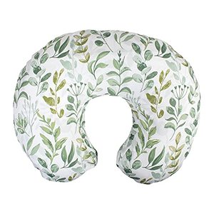 lot 53416 image: Boppy Nursing Pillow and Positioner�Original  Green Foliage  Breastfeeding, Bottle Feeding, Baby Support  with Removable Cotton Blend Cover