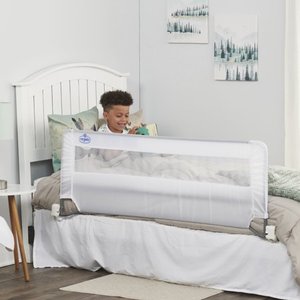 lot 56531 image: Regalo Swing Down 54-Inch Extra Long Bed Rail Guard, with Reinforced Anchor Safety System