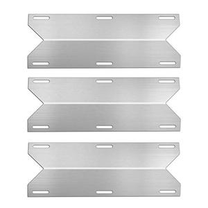 lot 56533 image: Folocy Stainless Steel Grill Heat Plates Shield Heat Tent Burner Cover, Grill Heat Shield BBQ Gas Grill Replacement Parts Repair Kit for Jenn-Air 720-0163, Nexgrill 720-0163, 17 34 x 7 78, 3Pcs