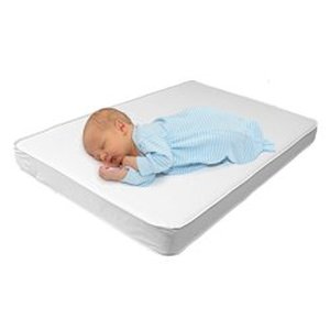 lot 56545 image: Baby Crib Mattress Bed Pad Firm 15 X 30 Foam Bedding With Waterproof Vinyl Top