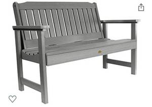 lot 65893 image: Highwood AD-BENW2-CGE Lehigh Garden Bench, 4 Feet, Coastal Teak
