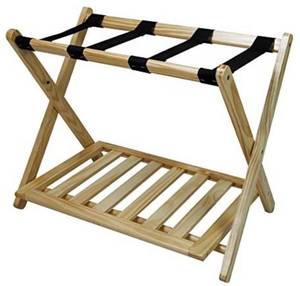 lot 65896 image: Casual Home 102-20 Extra Wide Luggage Rack, Natural