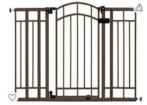lot 65899 image: Summer Multi-Use Decorative Extra Tall Walk-Thru Baby Gate, Fits Openings 28.5 to 48 Wide, Black Metal, for Doorways and Stairways, 36&nbsp