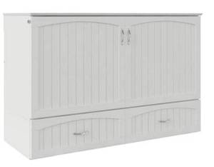 lot 65909 image: AFI Southampton Murphy Bed Chest Queen White with Charging Station