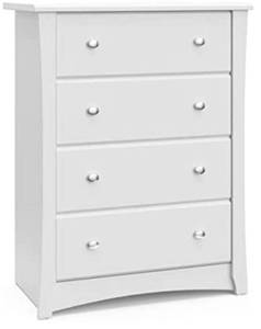 lot 65924 image: Crescent 4 Drawer Double Dresser (White) childrens dresser