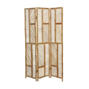 lot 65939 image: DecMode Wood Contemporary Room Divider Screen, Brown, 52W, 71H