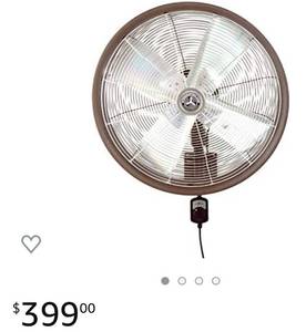 lot 65964 image: Hydromist F10-14-023 24 Inch Oscillating Outdoor Fan Dark Brown