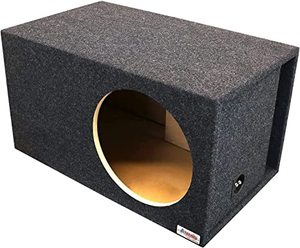 lot 65928 image: Bbox Single Vented 15 Inch Subwoofer Enclosure - SPL-Tuned Single Car Subwoofer Boxes & Enclosures - Premium Subwoofer Box Improves Audio Quality, Sound & Bass - Nickel Finish Terminals
