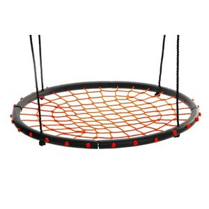 lot 2002 image: Swinging Monkey Giant 40 Spider Web Fabric Outdoor Tree Saucer Swing Orange