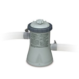 lot 2012 image: Intex Krystal Clear Cartridge Filter Pump for Above Ground Pools 330 GPH Pump Flow Rate 110-120V with GFCI