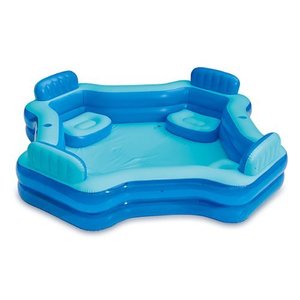 lot 2014 image: Summer Waves - 8.75-foot x 26-inch Inflatable 4 Person Deluxe Swimming Pool - Blue