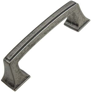 lot 2017 image: GlideRite 3 in. Center Classic Base Pull Cabinet Hardware Handle Weathered Nickel (set of 8)