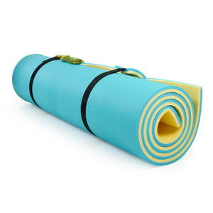 lot 2039 image: COMFY FLOATS - 12 x 5 Foot No Inflate Water Pad Pool and Lake Float - Yellow- retails $300