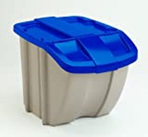 lot 2043 image: Suncast 72-Quart Resin Dog Food Storage Bin Stackable Pet Food Container