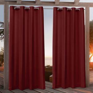 lot 10122 image: Nicole Miller Canvas IndoorOutdoor Grommet Top 54 X 96 Curtain Panel Pair