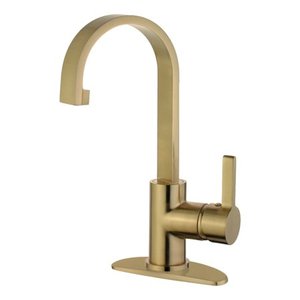 lot 10132 image: Kingston Brass Ls861.Ctl Continental 1.75 GPM Single Hole Bar Faucet - Brass