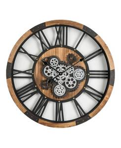 lot 10136 image: Glitzhome Industrial Round Gear Wall Clock, 26.77