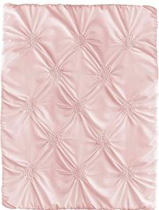lot 10138 image: Sweet Jojo Solid Color Blush Pink Harper Shabby Chic Baby Girl Crib Bedding Set