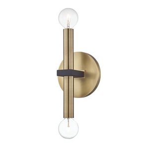 lot 10141 image: Mitzi H296102 Colette 2 Light 12 Tall Bathroom Sconce