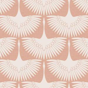 lot 10145 image: Tempaper x Genevieve Gorder Feather Flock Blush Peel and Stick Wallpaper