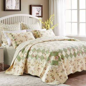 lot 10163 image: Greenland Home Fashions Bliss - 2 Piece Quilt Set - Ivory