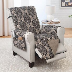lot 10175 image: 212 Main 703681 Recliner Furniture Protector French Damask Black & Taupe