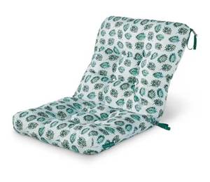 lot 10183 image: Vera Bradley by Classic Accessories Water-Resistant Patio Chair Cushion, 21 x 19 x 22.5 x 5 Inch - Seawater Palm