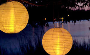 lot 10196 image: Allsop Home & Garden Soji Original with Amber Solar Lantern