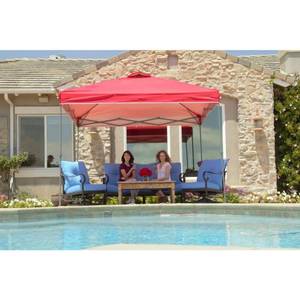 lot 2308 image: Everbilt 10 ft. x 10 ft. Red Instant Canopy Pop Up Tent